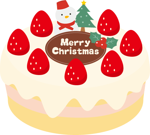 クリスマスケーキのイラスト 生クリーム 無料フリーイラスト素材集 Frame Illust