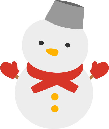 かわいい雪だるまのイラスト Xmas スノーマン 無料フリーイラスト