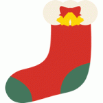 クリスマスソックス(靴下)のイラスト