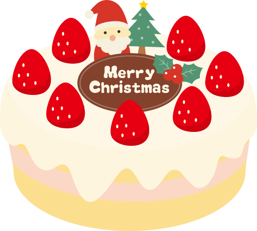 クリスマスケーキのイラスト 生クリーム 無料フリーイラスト素材