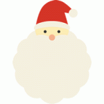 [クリスマスのイラスト]サンタクロースの髭のフレーム枠