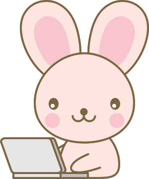 Pc パソコン をするウサギのイラスト 無料フリーイラスト素材集