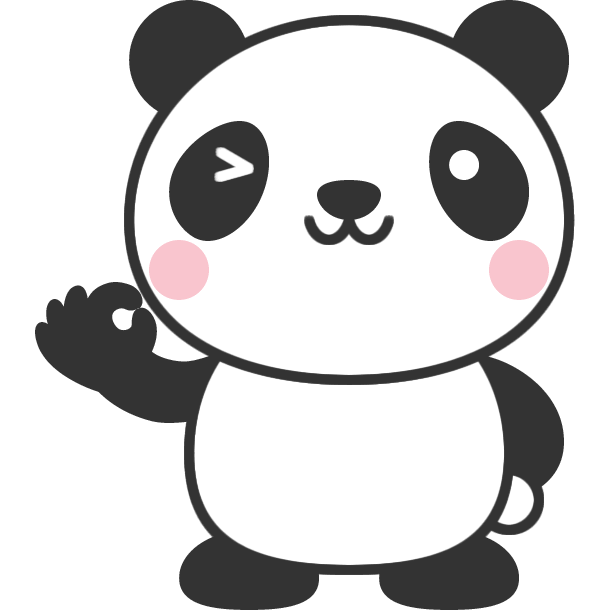 OKポーズをするパンダのイラスト