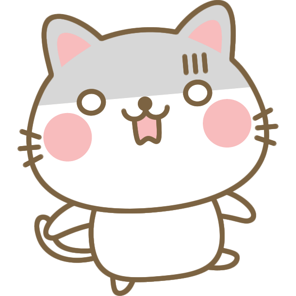 驚く（ショックをうける）猫のイラスト