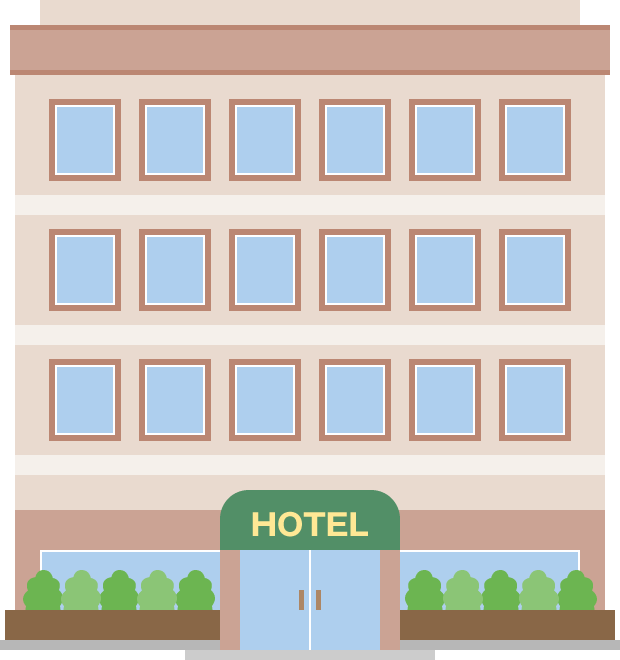 シティホテル 宿泊施設 のイラスト 無料フリーイラスト素材集 Frame Illust