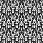【日本の伝統文様・和柄】青海波（せいがいは）模様の背景パターン素材