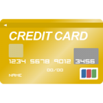 クレジットカード（ゴールドカード）のイラスト