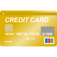 クレジットカード（ゴールドカード）のイラスト