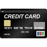 クレジットカード（ブラックカード）のイラスト