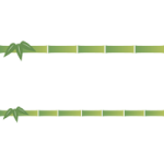 竹のライン飾り罫線イラスト素材