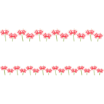 彼岸花（ヒガンバナ）のライン飾り罫線イラスト素材