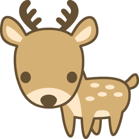 かわいい鹿のイラスト