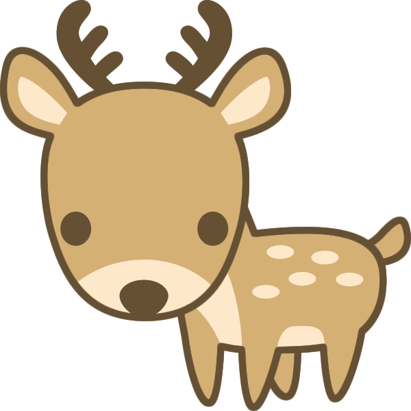 かわいい鹿のイラスト