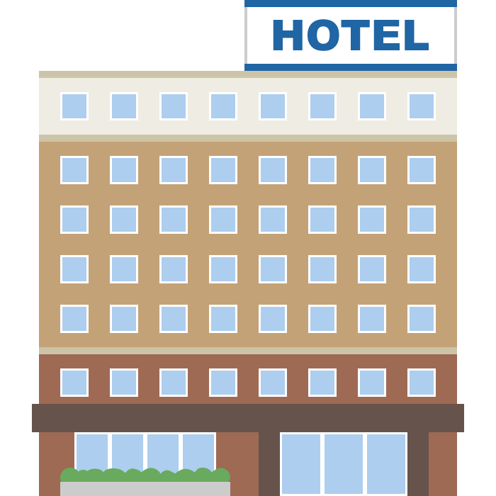 ビジネスホテルのイラスト