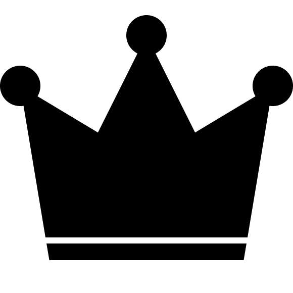 シンプルな王冠のシルエットイラスト