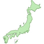 シンプルな日本地図のイラスト