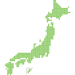 日本地図のイラスト（ドット）
