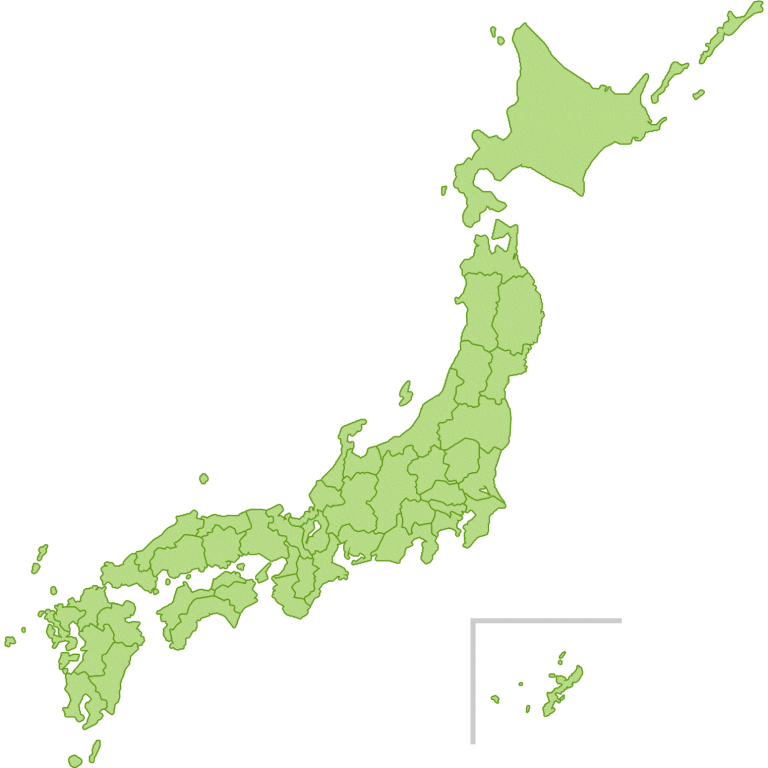 日本地図のイラスト（県境入り） | 無料フリーイラスト素材集【Frame illust】