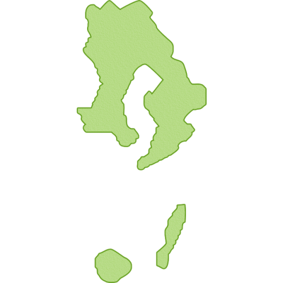 鹿児島県の地図イラスト