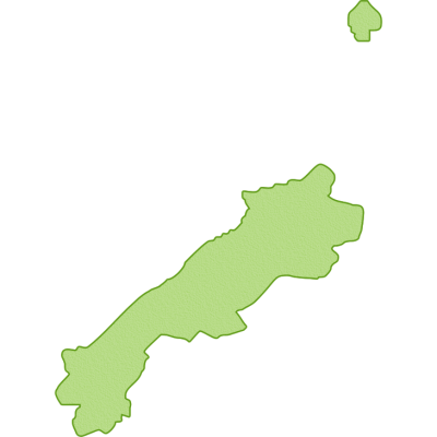 島根県の地図イラスト