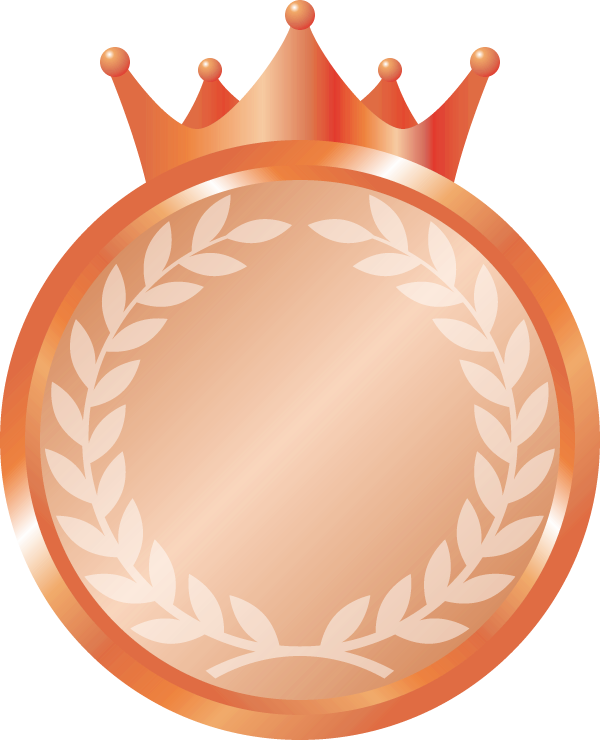 王冠が付いたメダルのイラスト 金 銀 銅 無料フリーイラスト素材集 Frame Illust