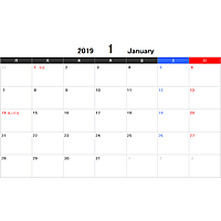 年エクセル年間カレンダー 月曜始まり 無料フリーイラスト素材集 Frame Illust