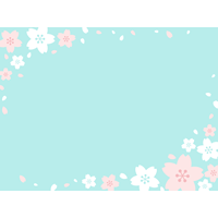 桜の背景素材（水色）
