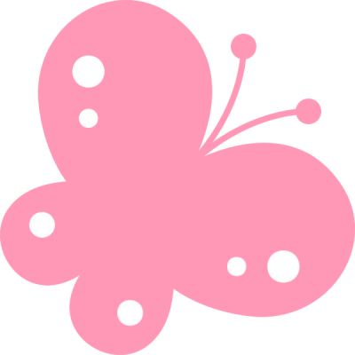 蝶々（ちょうちょ）のイラスト＜ピンク色＞