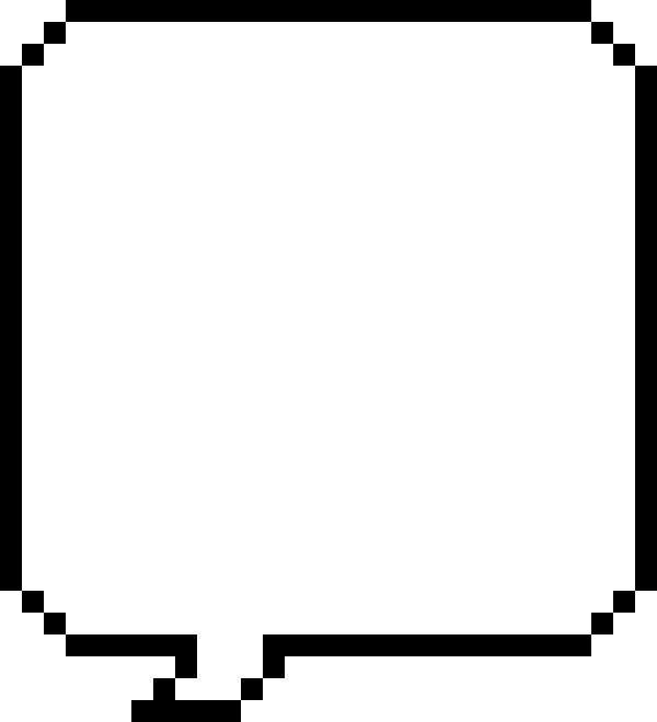 ドット絵の吹き出し素材 正方形 無料フリーイラスト素材集 Frame Illust