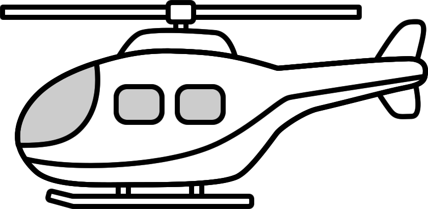 ヘリコプターのイラスト 白黒 無料フリーイラスト素材集 Frame