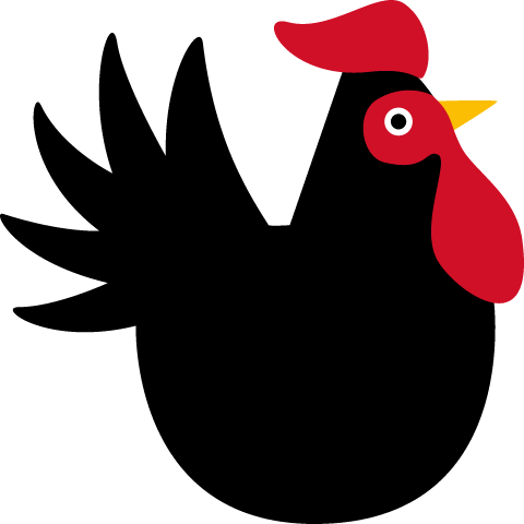 黒い鶏のイラスト
