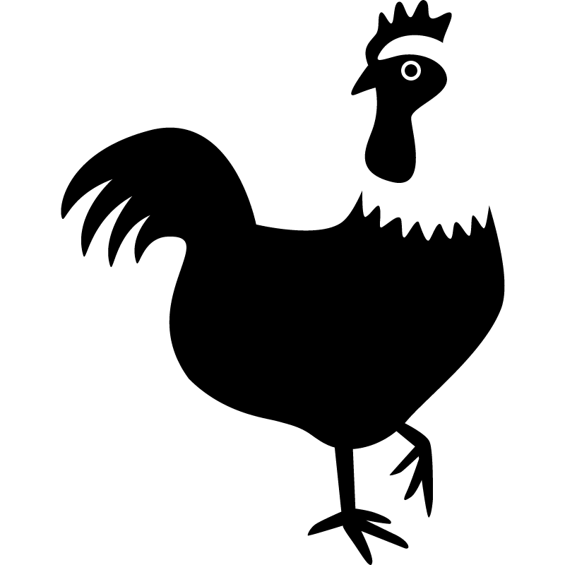 鶏のシルエットイラスト