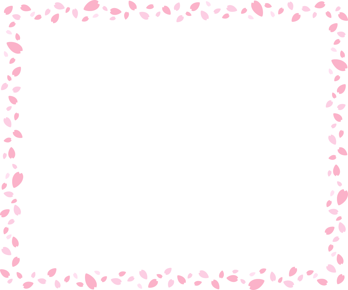 桜吹雪のフレーム飾り枠イラスト 無料フリーイラスト素材集 Frame
