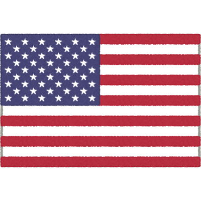 アメリカの国旗（星条旗）のフリーイラスト素材