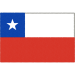 チリの国旗イラストフリー素材