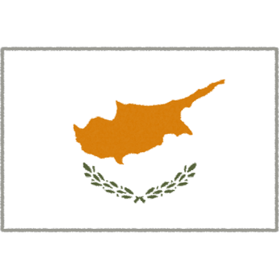 キプロスの国旗イラストフリー素材