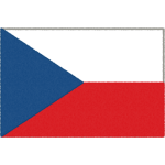 チェコの国旗イラストフリー素材