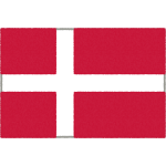デンマークの国旗イラストフリー素材