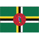 ドミニカ国の国旗イラストフリー素材