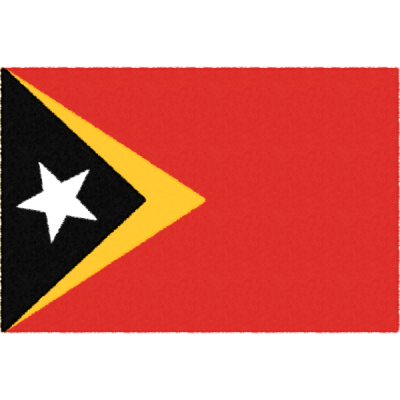 東ティモールの国旗イラストフリー素材