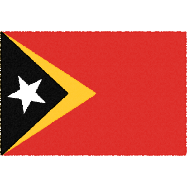 東ティモールの国旗イラストフリー素材