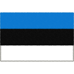 エストニアの国旗イラストフリー素材