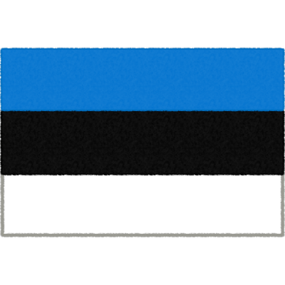 エストニアの国旗イラストフリー素材