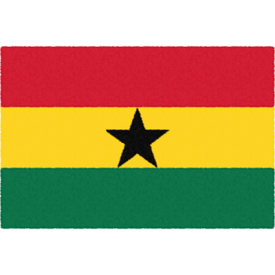 ガーナの国旗イラストフリー素材