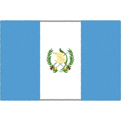 グアテマラの国旗イラストフリー素材