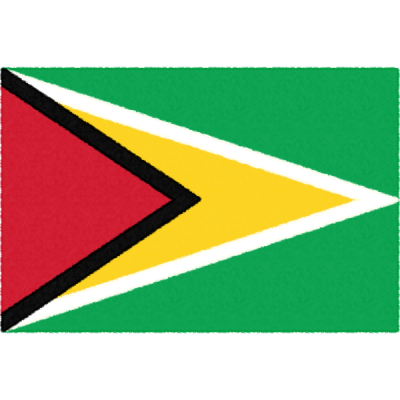 ガイアナの国旗イラストフリー素材