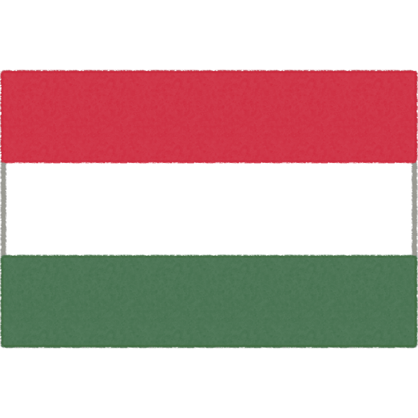 ハンガリーの国旗イラストフリー素材