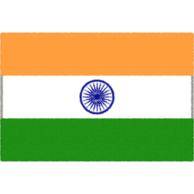 インドの国旗イラストフリー素材