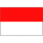 インドネシアの国旗イラストフリー素材
