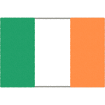 アイルランドの国旗イラストフリー素材